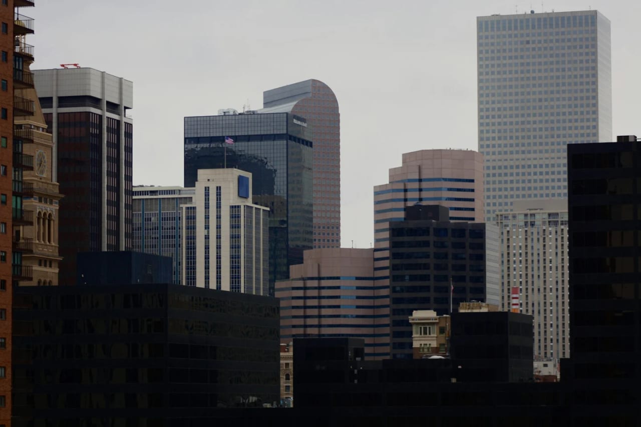 Actual downtown Denver skyline, Colorado